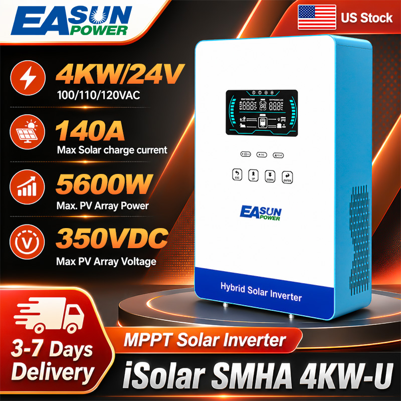 Grid Tie Inverter Limiter 2000W - EASUN POWER 4000W 24V Автономный солнечный