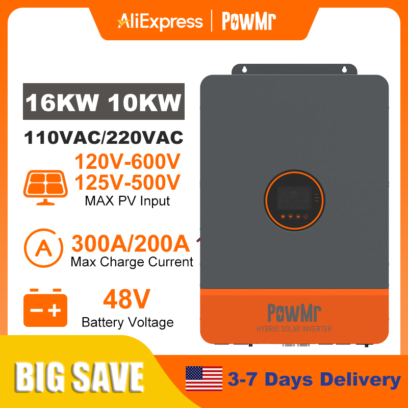 Split Phase Inverter 10Kw 110V 220V - Гибридный солнечный инвертор PowMr 16 кВт/10